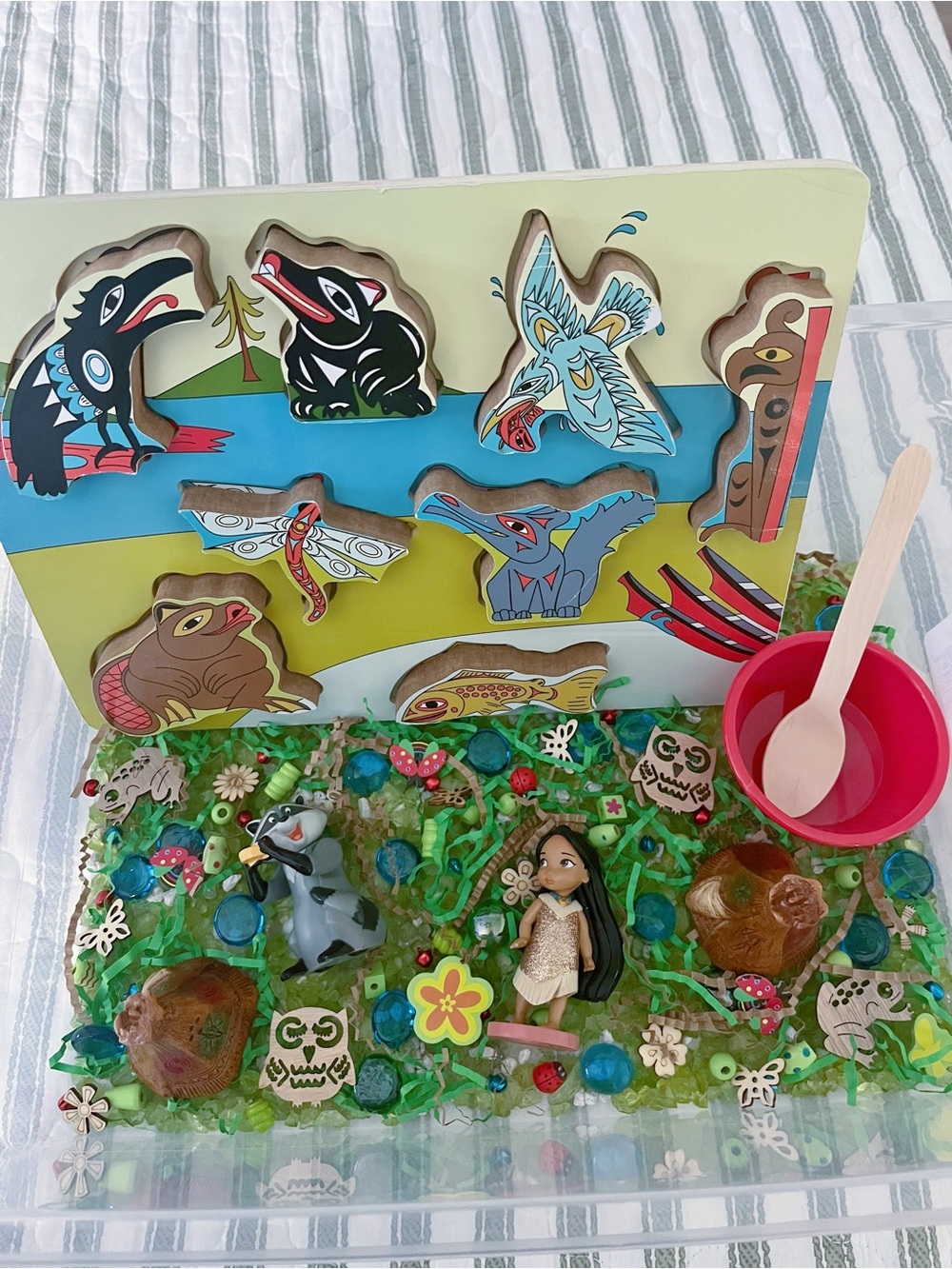 Young Pocahontas Puzzle Sensory Kit - Indigenous - Kids Toys